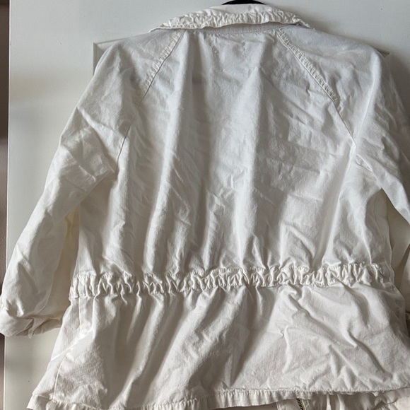LOFT Cream Jean Jacket with Gold Accents - Picture 7 of 7